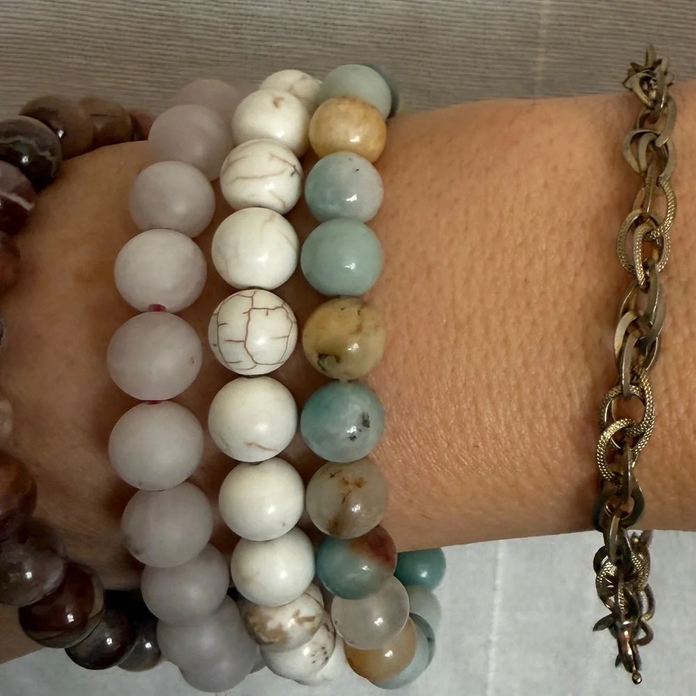 New Amazonite healing beaded stretch bracelet Multicolor Beaded Bracelet